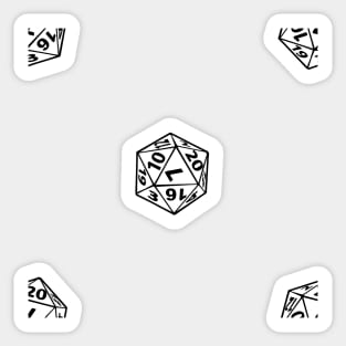 Role playing game D20 pattern Sticker